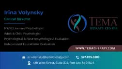 TEMA Therapy business card design 1