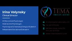 TEMA Therapy business card design 3