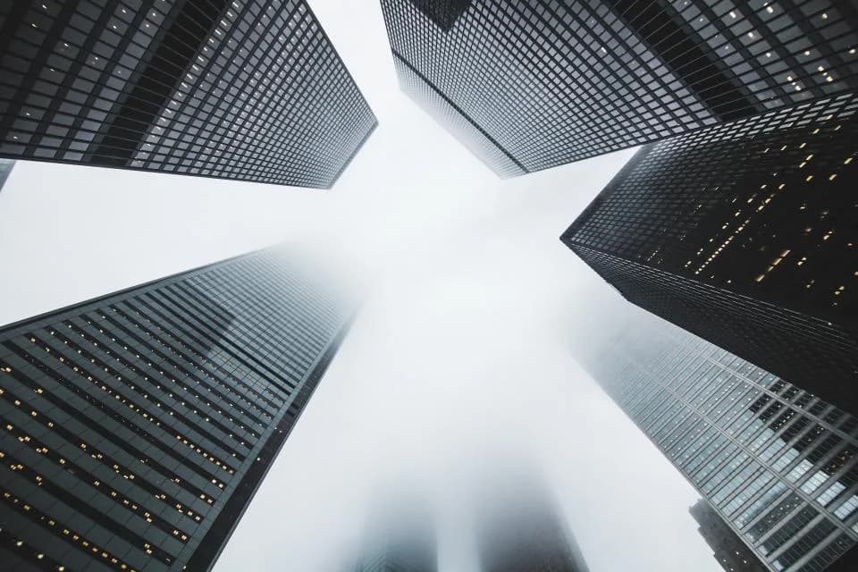 Law firm office towers viewed from street level