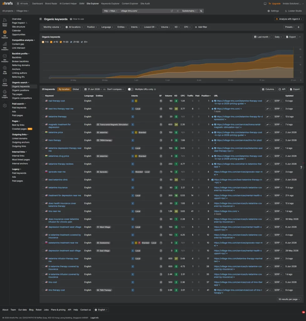 Village TMS — portfolio screenshot