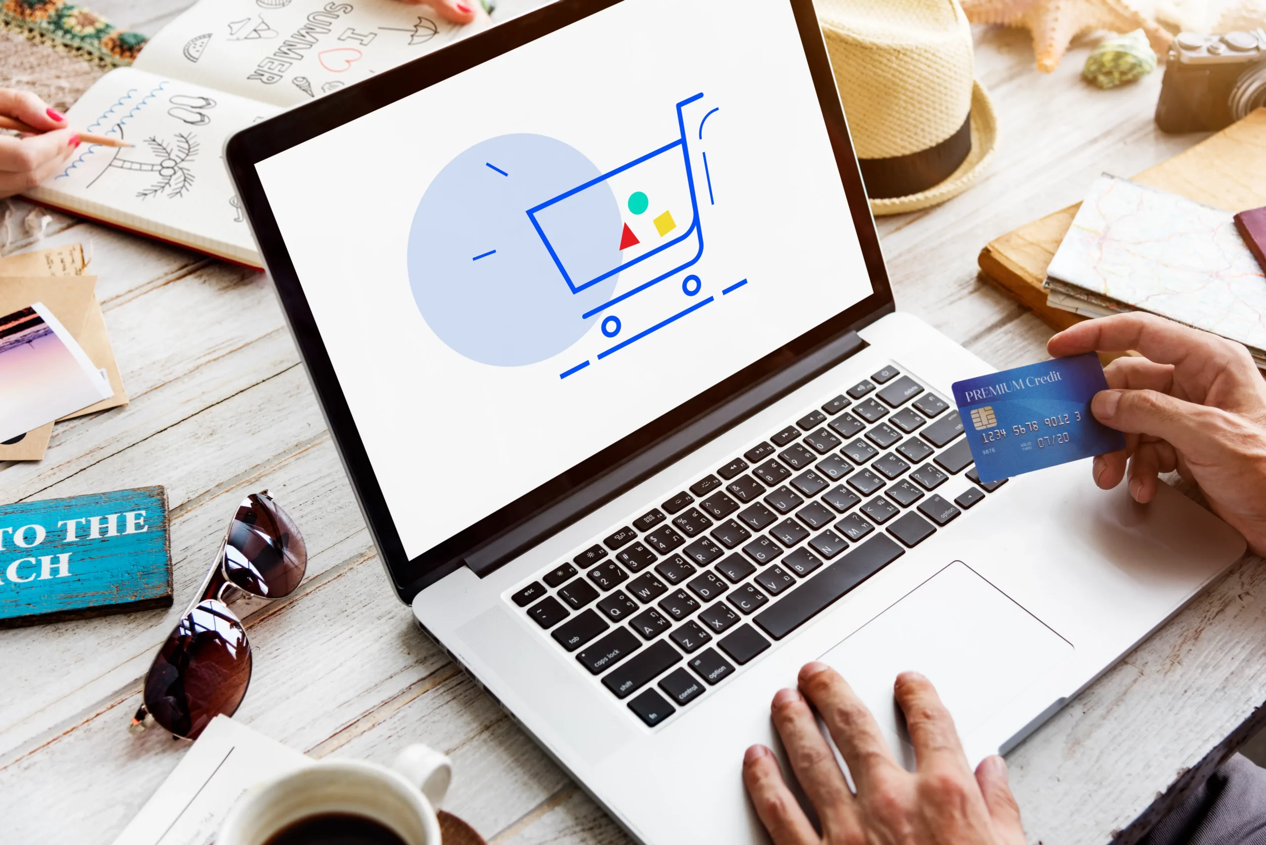 showing cart trolley shopping online sign graphic scaled